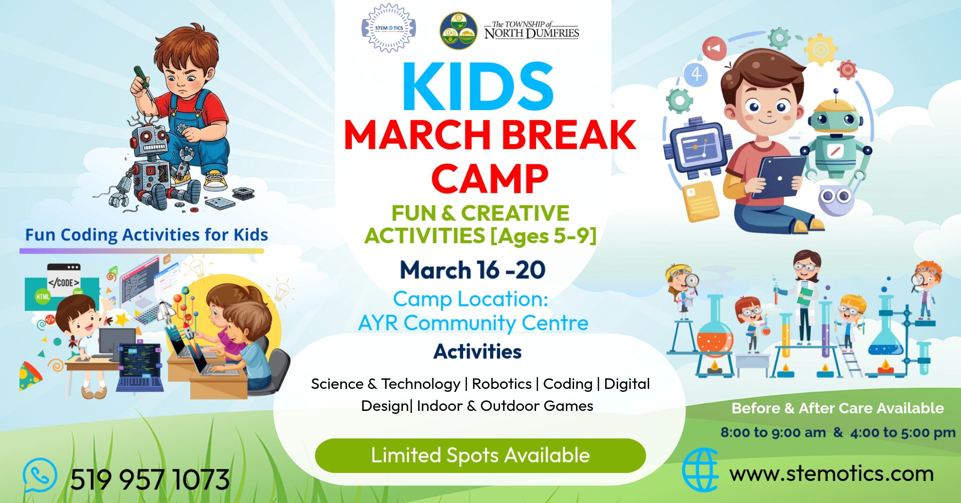STEMOTICS March Break Camp Flyer